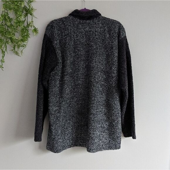 (TexClub) Black Gray Sweater 1/4 Zip Pocket XL - Picture 4 of 7